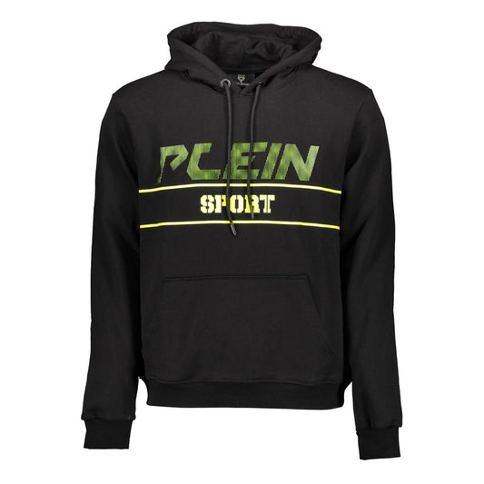 Plein Sport Black Cotton Men's Hooded Sweater