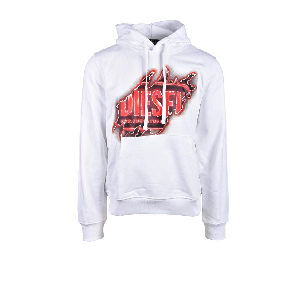 Diesel White Cotton Sweater