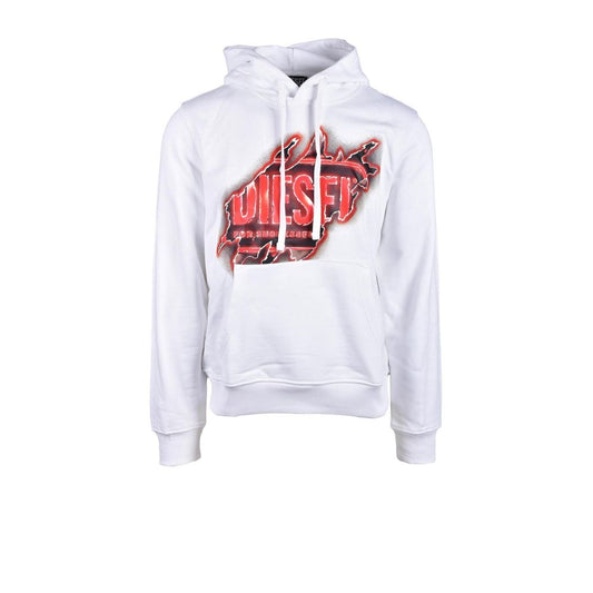 Diesel White Cotton Sweater