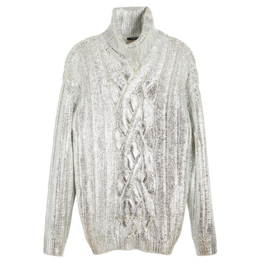 Balmain Brown Wool Men Turtleneck Sweater