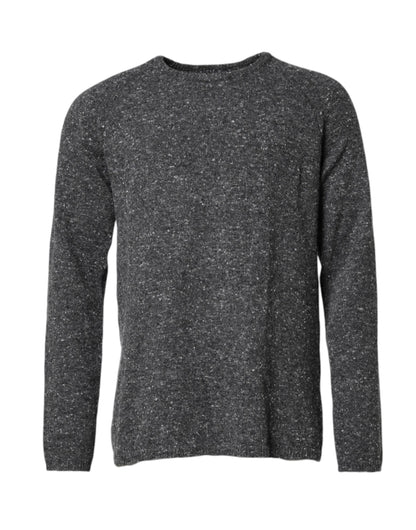 Dolce & Gabbana Gray Wool Knitted Round Neck Pullover Sweater