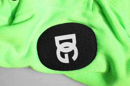 Dolce & Gabbana Green Polyester Hooded Sportswear Vest Sweater