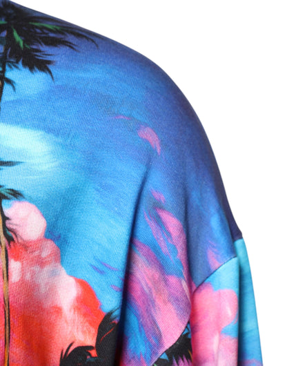 Dolce & Gabbana Multicolor Print Hooded Sweatshirt Sweater