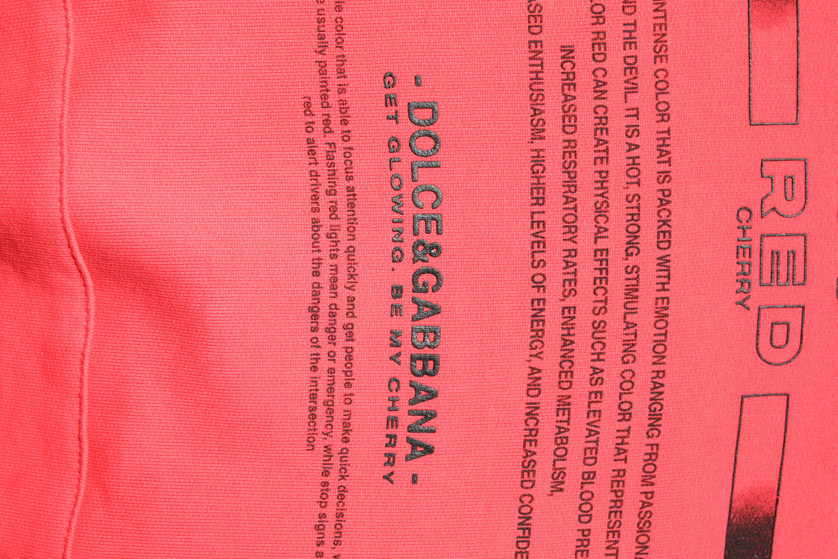 Dolce & Gabbana Red Logo Printed Hooded Sweatshirt Sweater