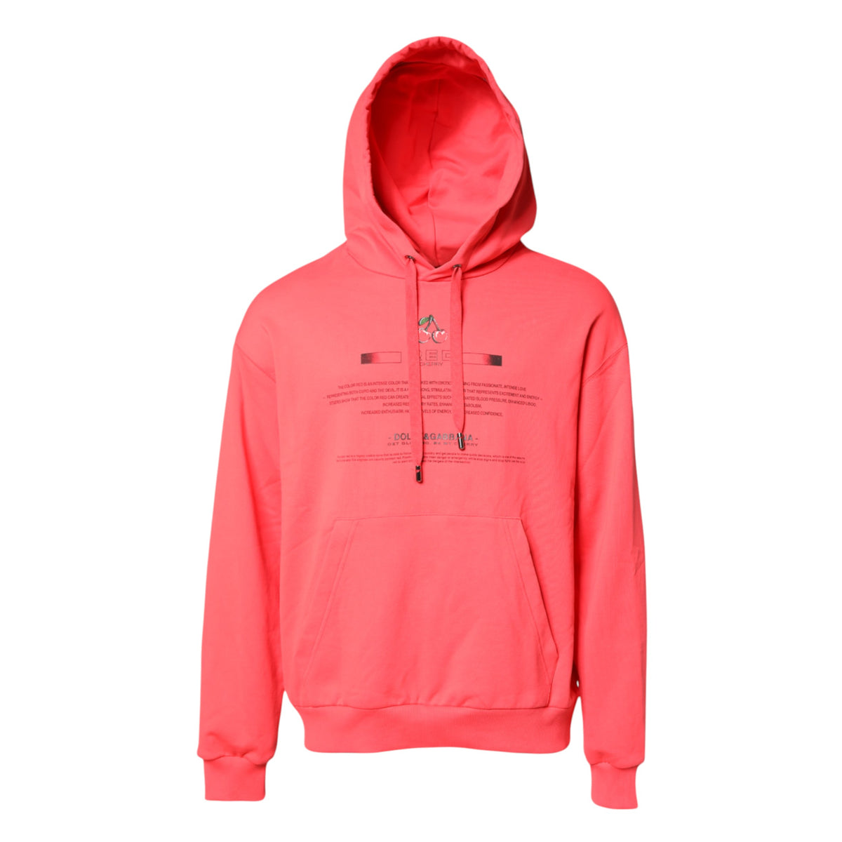 Dolce & Gabbana Red Logo Printed Hooded Sweatshirt Sweater