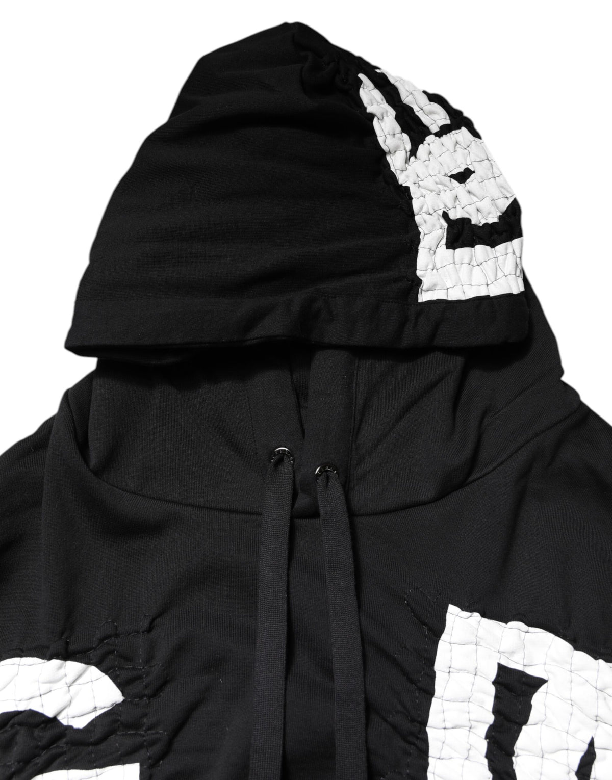 Dolce & Gabbana Black Logo Print Hooded Sweatshirt Sweater