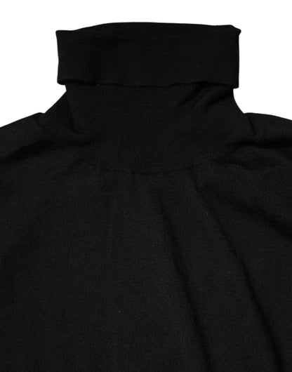 Dolce & Gabbana Black Cashmere Knitted Men Pullover Sweater