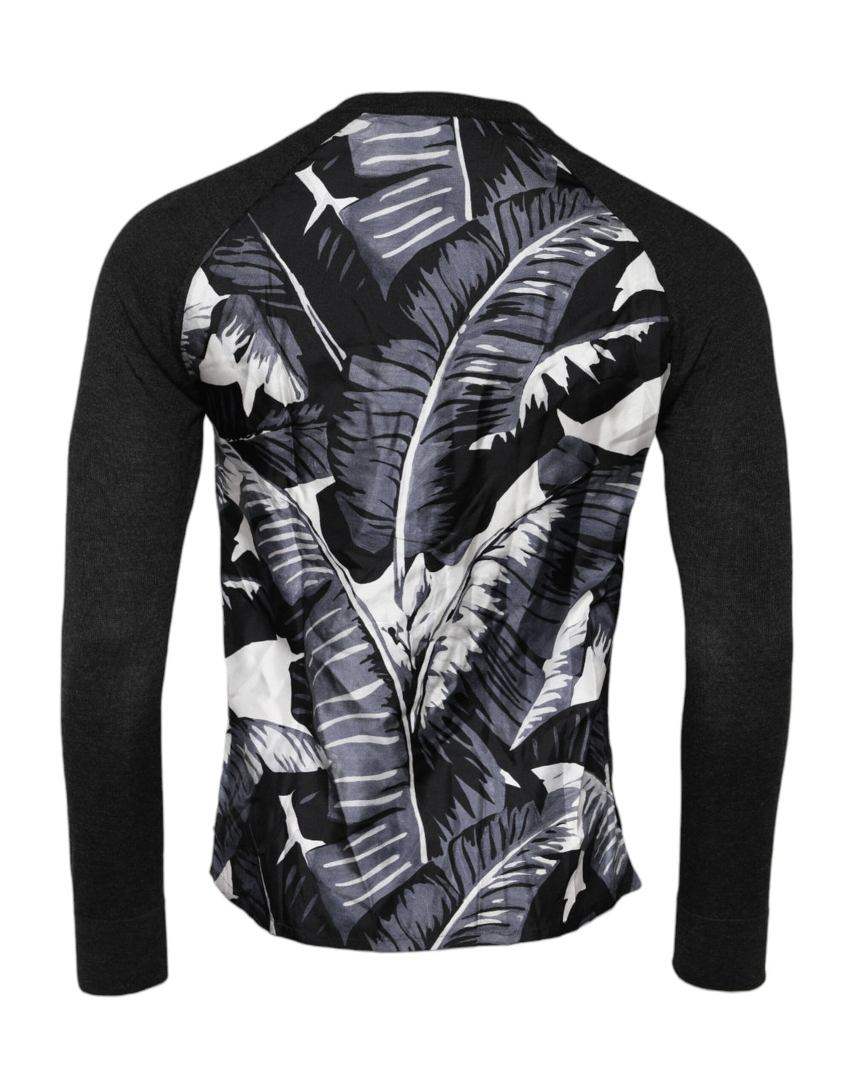 Dolce & Gabbana Black Printed Knitted Men Pullover Sweater