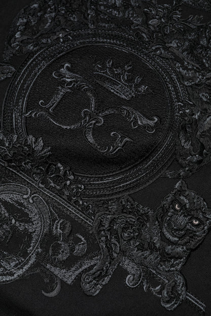 Dolce & Gabbana Black DG Crown Embroidery Pullover Sweater