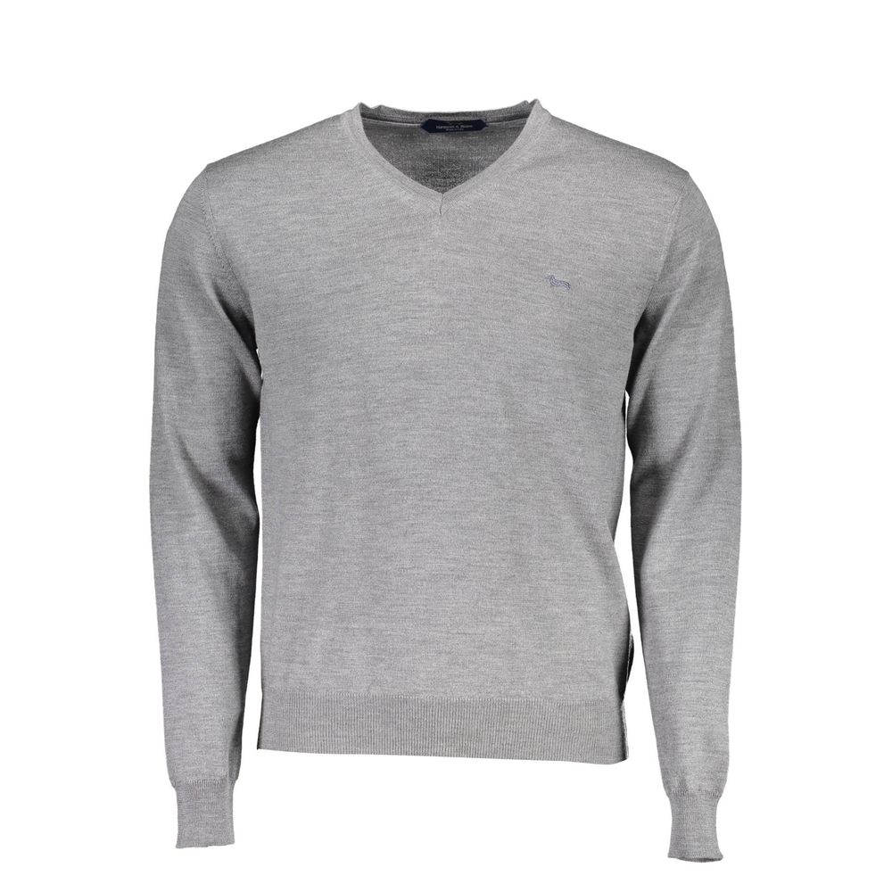 Harmont & Blaine Gray Wool Men Sweater