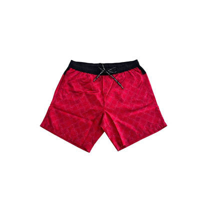 Trussardi Beachwear Red Polyester Men Swim Short