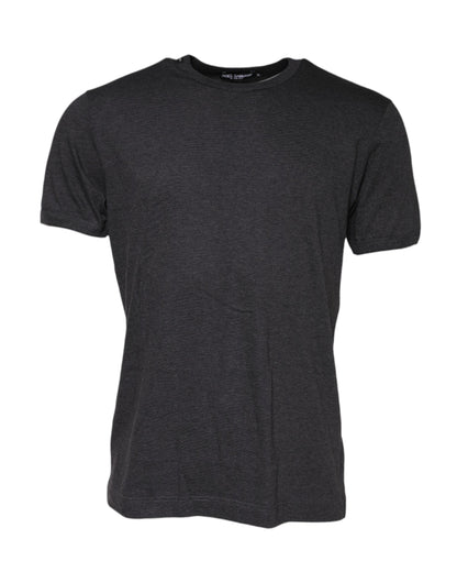 Dolce & Gabbana Dark Gray Short Sleeves Crew Neck T-shirt