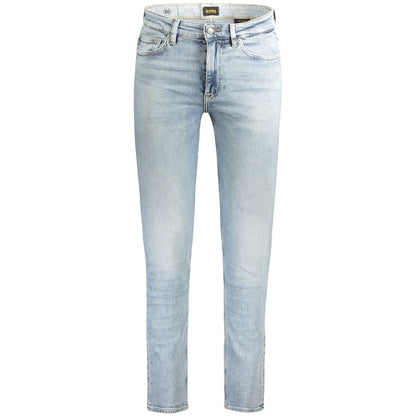 Hugo Boss Light Blue Cotton Mens Jeans