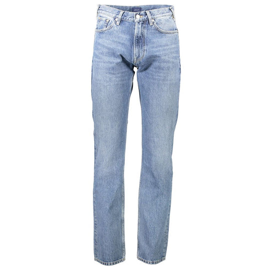 Gant Light Blue Cotton Men Jeans