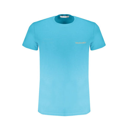 Trussardi Light Blue Cotton Men T-Shirt