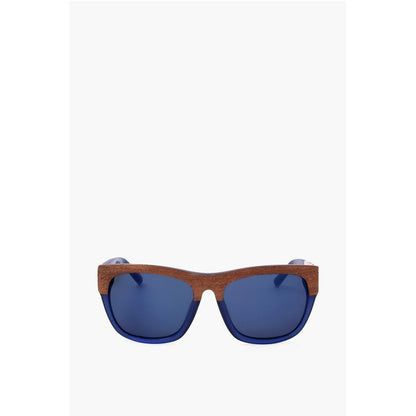 Linda Farrow PHILLIP LIM Wayfarer Sunglasses with Wood Effect Detail