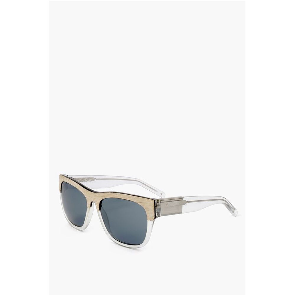 Linda Farrow PHILLIP LIM Wayfarer Sunglasses with Wood Effect Detail