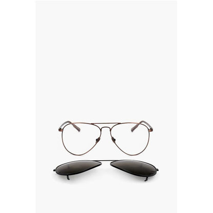 Linda Farrow KRIS VAN ASSCHE Aviator Sunglasses with Removable Mask