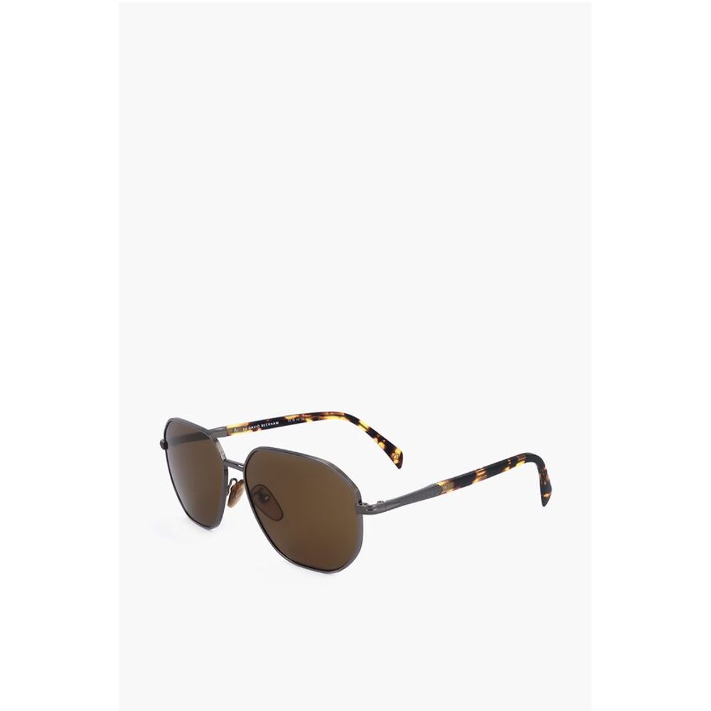 David Beckham Metal-framed Sunglasses with Tortoiseshell Rods