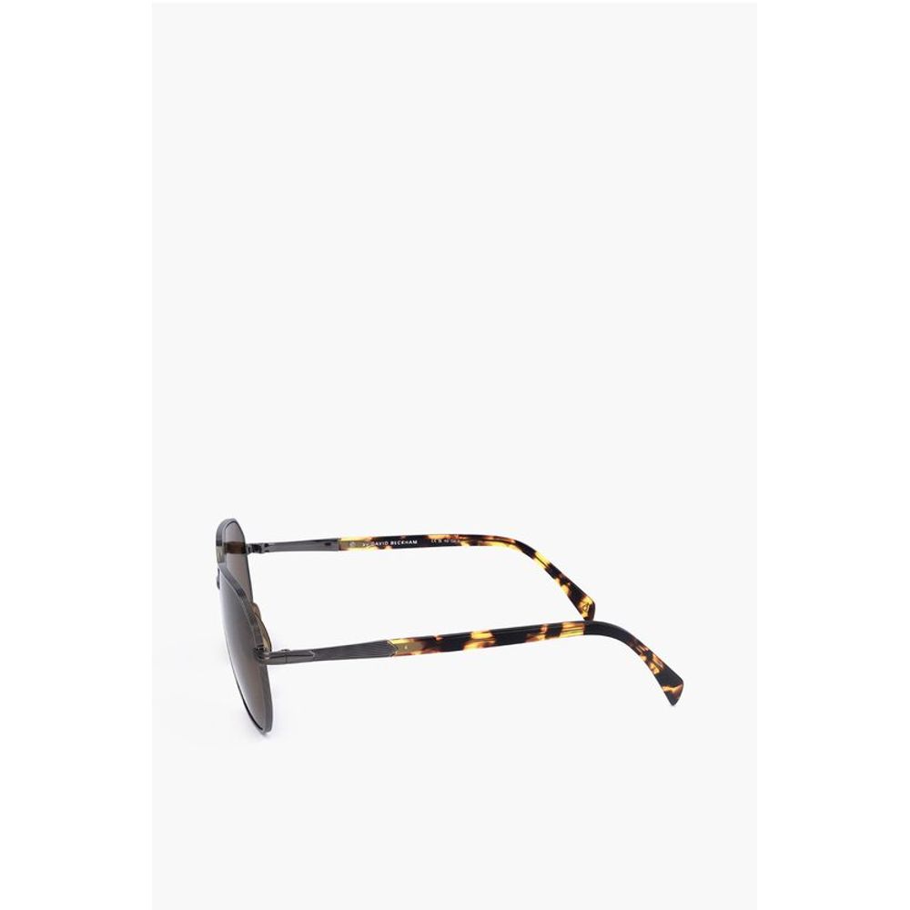 David Beckham Metal-framed Sunglasses with Tortoiseshell Rods