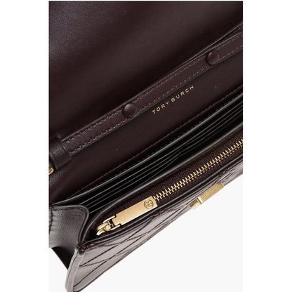 Tory Burch Quilted Leather FLEMING Wallet with Chain