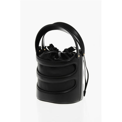 Alexander McQueen Leather THE RISE Bucket Bag with Removable Shoulder Strap