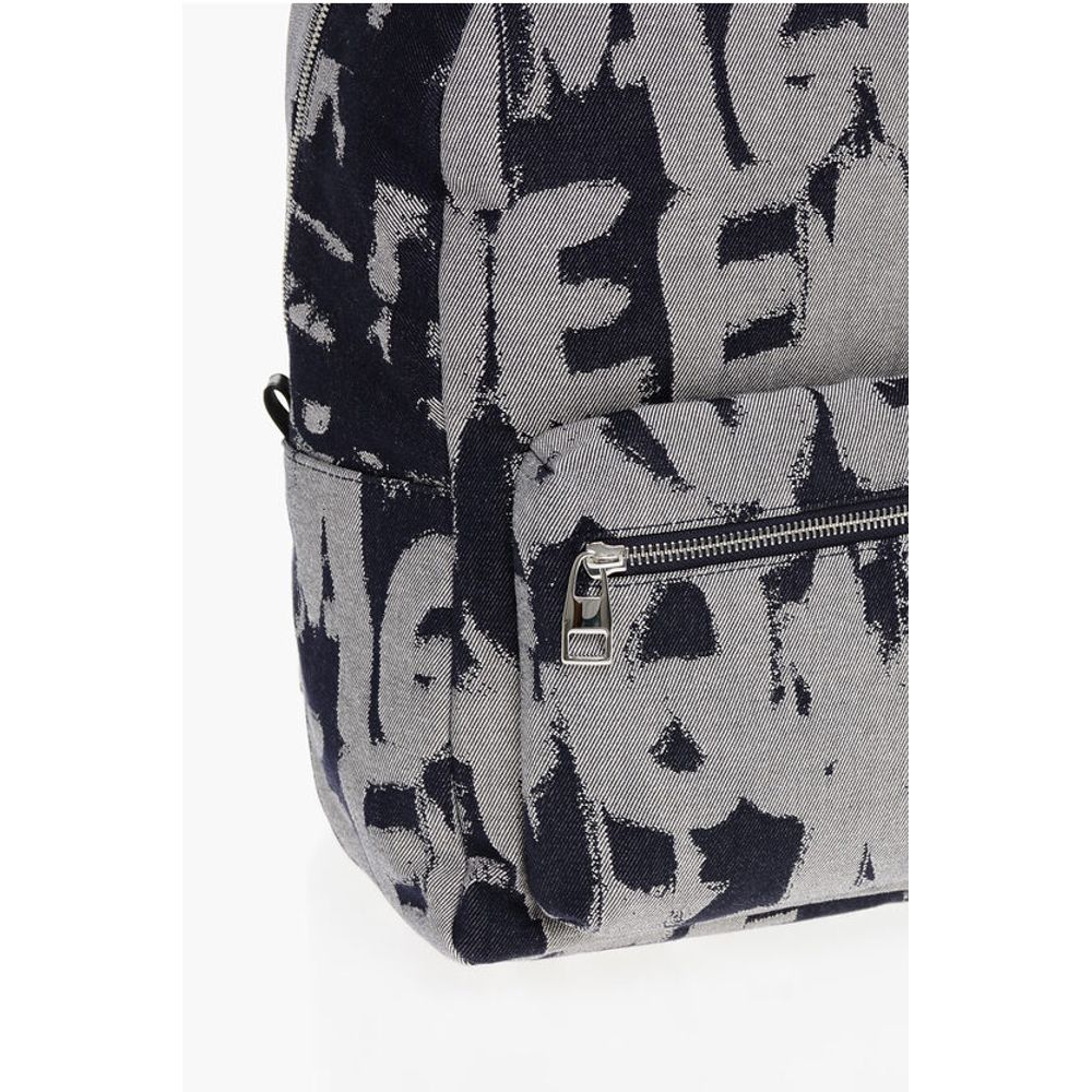 Alexander McQueen Jacquard Denim METROPOLITAN Backpack with Monogram Motif