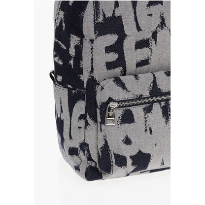 Alexander McQueen Jacquard Denim METROPOLITAN Backpack with Monogram Motif