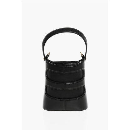 Alexander McQueen Leather THE RISE Mini Bucket Bag with Shoulder Chain