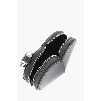 Alaïa Leather HEART Zipped Wallet with Carabiner