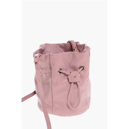 Dsquared² Leather Bucket Bag with Removable Shoulder Strap