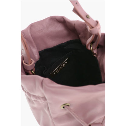 Dsquared² Leather Bucket Bag with Removable Shoulder Strap