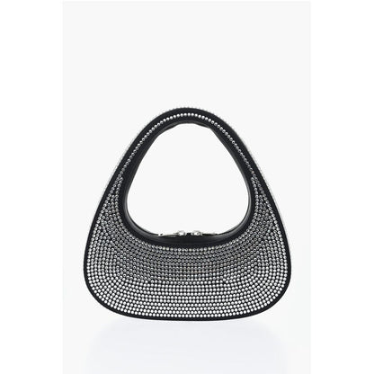 Coperni Satin Effect Baguette Bag with Rinestone Applications
