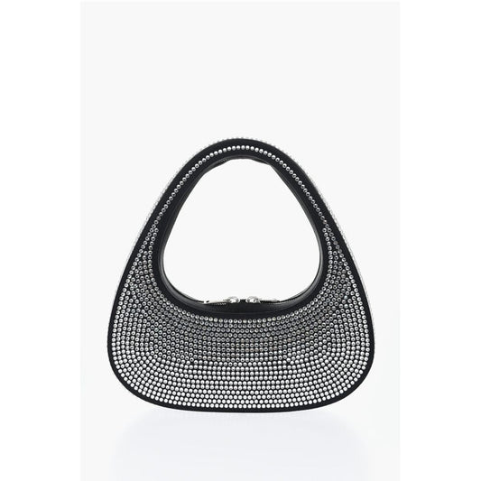 Coperni Satin Effect Baguette Bag with Rinestone Applications