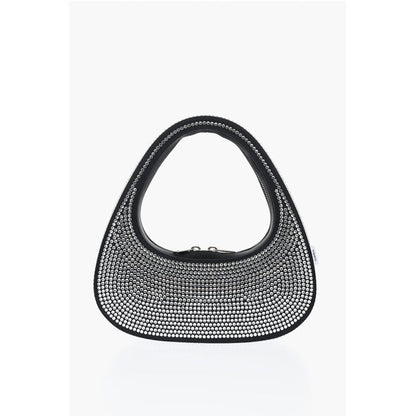 Coperni Satin Effect Baguette Bag with Rinestone Applications