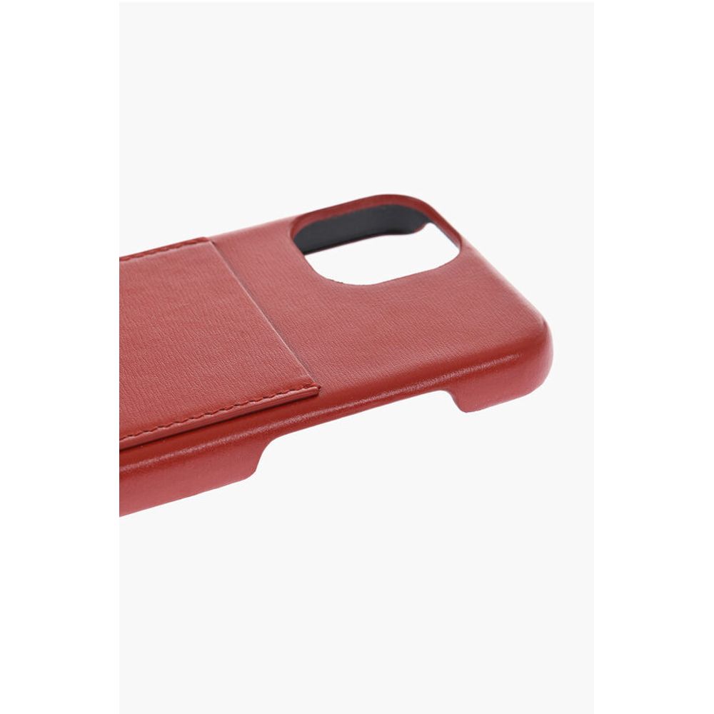 Jil Sander Leather Iphone 15 Case with with Card Compartment