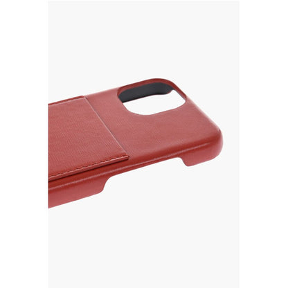 Jil Sander Leather Iphone 15 Case with with Card Compartment