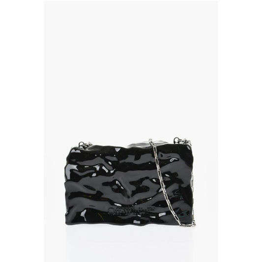 Off-White Embossed Crushed Sculpture Rigid Clutch