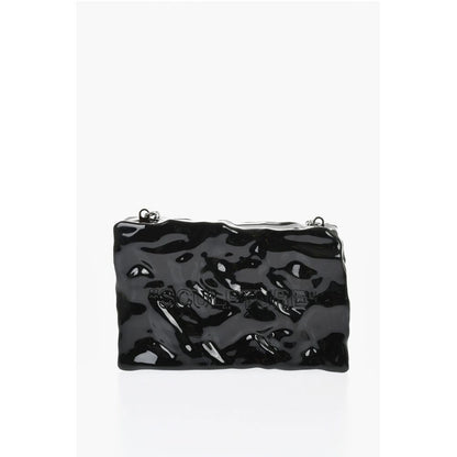 Off-White Embossed Crushed Sculpture Rigid Clutch