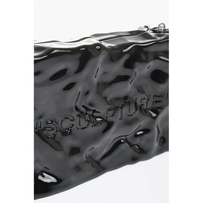 Off-White Embossed Crushed Sculpture Rigid Clutch