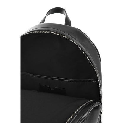 Off-White Leather ROUND VARSITY Backpack with Patches