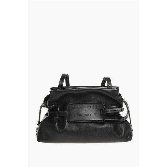 Off-White Solid Color Leather Clutch