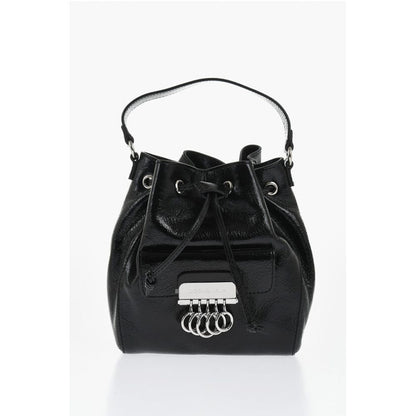 Dsquared² Vinil Leather Bucket Bag with Metallic Detail