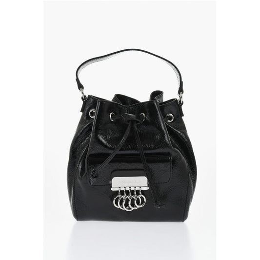 Dsquared² Vinil Leather Bucket Bag with Metallic Detail