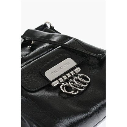 Dsquared² Vinil Leather Bucket Bag with Metallic Detail