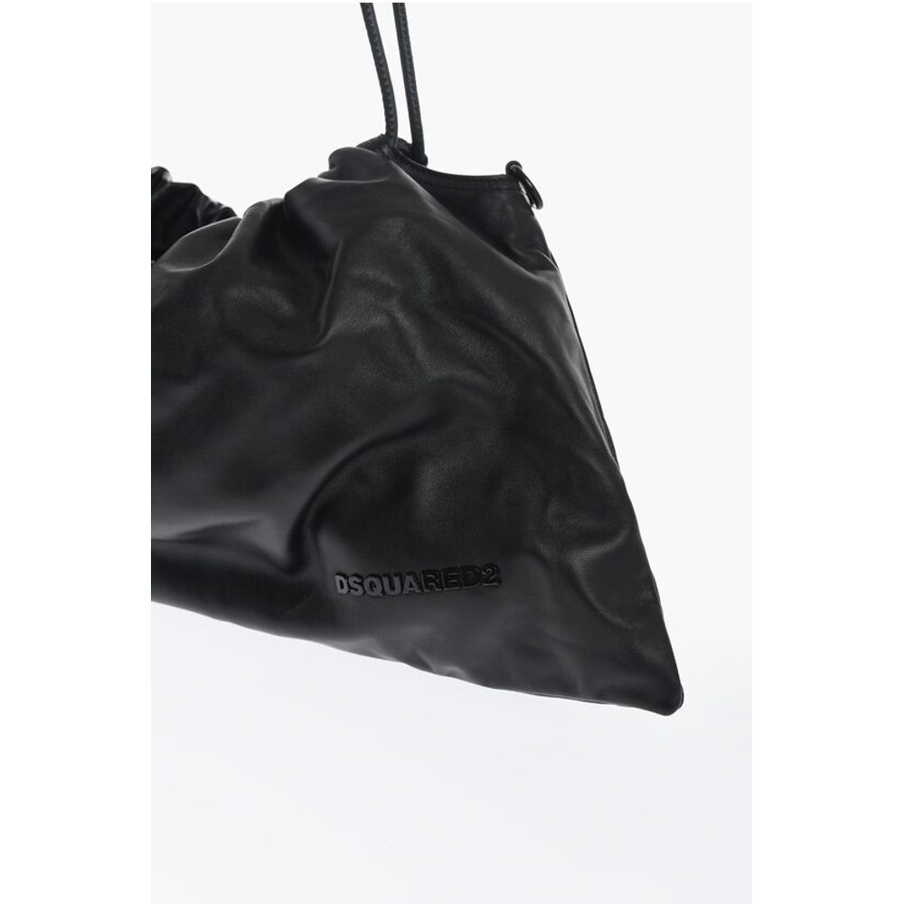 Dsquared² Leather Handbag with Drawstring
