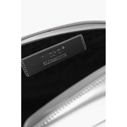 Diesel Oval Shaped Rigid 1-DR FOLD Clutch Bag with Embossed Oval D