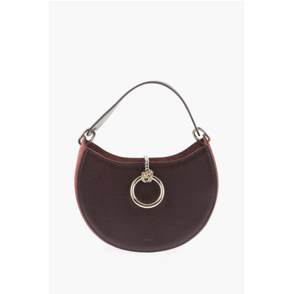 Chloé Solid Color Leather Hobo Bag with Suede Detail