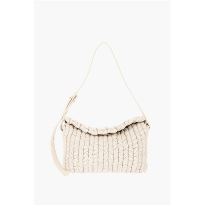 Nanushka Braided Effect Faux Leather Baguette Bag