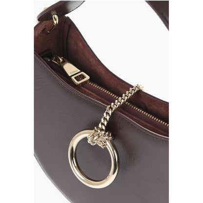 Chloé Solid Color Leather Hobo Bag with Suede Detail